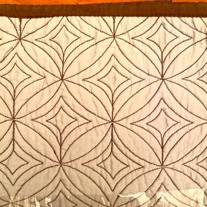 Restoration hardware quilted silk bedding two standard pillow shams